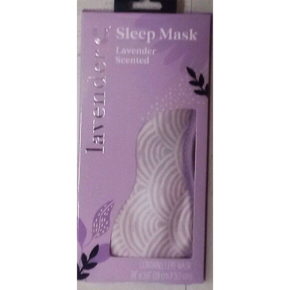 Lavender Scented Sleep Mask New In The Box Soft Comfy Dark‎ Essential Mask Relax - Picture 1 of 9